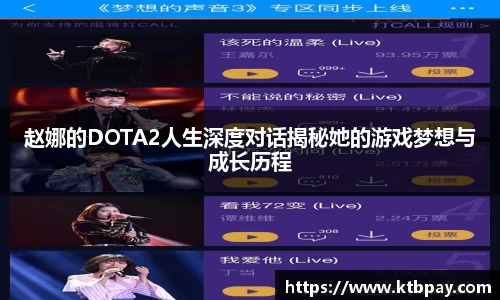 赵娜的DOTA2人生深度对话揭秘她的游戏梦想与成长历程